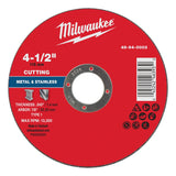 Milwaukee 49-94-0003 4-1/2 in. x 0.045 in. x 7/8 in. Type 1 Metal Cut Off Wheel (25 Pack)