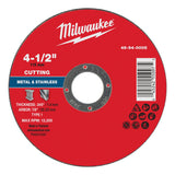 Milwaukee 49-94-0005 4.5 in. x 0.045 in. x 0.875 in. Metal Cut Off Wheel Type 1