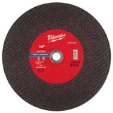 Milwaukee 49-94-0063 14 in. x 7/64 in. x 1 in. Metal Cut Off Wheel Type 1 (10 Pack)