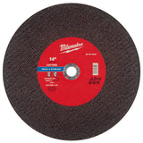 Milwaukee 49-94-0063 14 in. x 7/64 in. x 1 in. Metal Cut Off Wheel Type 1 (10 Pack)