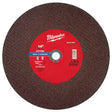 Milwaukee 49-94-0073 14 in x 1/8 in x 1 in Type 1 Metal Cut Off Wheel for Metal and Stainless Steel