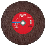 Milwaukee 49-94-0073 14 in x 1/8 in x 1 in Type 1 Metal Cut Off Wheel for Metal and Stainless Steel