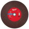 Milwaukee 49-94-0073 14 in x 1/8 in x 1 in Type 1 Metal Cut Off Wheel for Metal and Stainless Steel (10 Pack)
