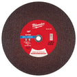 Milwaukee 49-94-0168 14 in x 1/8 in x 20mm Performance+ Metal Cut Off Wheel Type 1 (10 Pack)