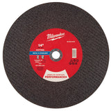 Milwaukee 49-94-0173 14 in x 1/8 in x 1 in Performance Metal Cut Off Wheel Type 1