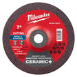 Milwaukee 49-94-0237 7 in. x 3/32 in. x 7/8 in. Ceramic Plus Metal Cut-Off Wheel Type 27