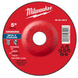 Milwaukee 49-94-0513 5 in. x 1/4 in. x 7/8 in. Type 27 Metal Grinding Wheel