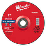 Milwaukee 49-94-0533 7 in. x 1/4 in. x 7/8 in. Type 27 Metal Grinding Wheel for Angle Grinders