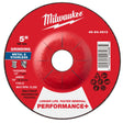 Milwaukee 49-94-0613 5 in x 1/4 in x 7/8 in Performance Plus Metal Grinding Wheel Type 27