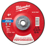 Milwaukee 49-94-0627 6 in. x 1/4 in. Type 27 Metal Grinding Wheel with 5/8-11 Hub