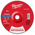 Milwaukee 49-94-0633 7 in. x 1/4 in. x 7/8 in. Performance Plus Metal Grinding Wheel Type 27 (1 Pack)