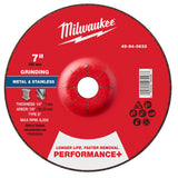 Milwaukee 49-94-0633 7 in. x 1/4 in. x 7/8 in. Performance Plus Metal Grinding Wheel Type 27 (1 Pack)