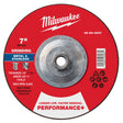 Milwaukee 49-94-0637 7 in. Performance+ Type 27 Metal Grinding Wheel 5/8-11
