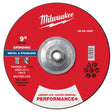 Milwaukee 49-94-0647 9 in. x 1/4 in. Type 27 Performance+ Metal Grinding Wheel with 5/8 in.-11 Hub