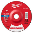Milwaukee 49-94-0923 6 in. x 1/8 in. x 7/8 in. Performance+ Dual Metal Cut and Grind Wheel Type 27