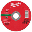 Milwaukee 49-94-1910 5 in. Type 1 Masonry Cut Off Wheel 1/8 in. Thick 7/8 in. Arbor
