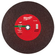 Milwaukee 49-94-1940 14 in. x 1/8 in. x 1 in. Type 1 Masonry Cut Off Wheel