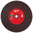 Milwaukee 49-94-1945 14 in. x 1/8 in. x 20mm Masonry Cut Off Wheel Type 1