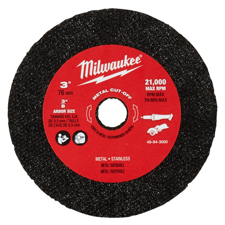 Milwaukee 49-94-3000 3" Metal Cut Off Wheel 3 Pack