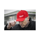 Milwaukee 504R-SM FLEXFIT Fittted Hat - Red, S-M - 2