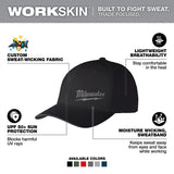 Milwaukee 507B-SM WORKSKIN Performance Fitted Hat Black Small (1 Each) - 2