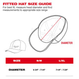 Milwaukee 507E-SM WORKSKIN Moisture Wicking Performance Fitted Hat Gray Small (1 Hat) - 6