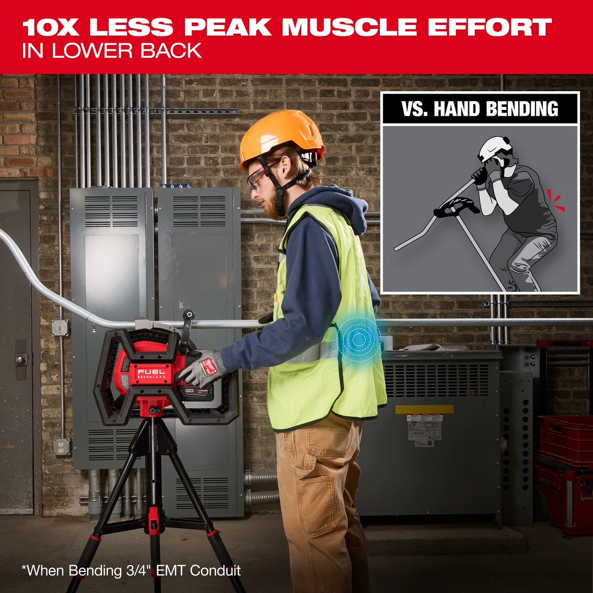 Milwaukee 5150-20 M18 FUEL Branch Conduit Bender w/ Auto-Zero - 9