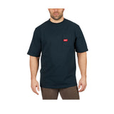 Milwaukee 601BL-2X Heavy Duty Pocket T-Shirt (601), Short Sleeve, Blue, 2X - 2