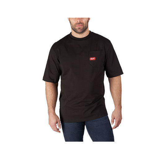 Milwaukee 601B-L Heavy Duty Pocket T-Shirt (601), Short Sleeve, Black, Large - 2