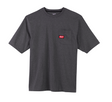 Milwaukee 601G-M Heavy Duty Pocket T-Shirt (601), Short Sleeve, Gray, Medium