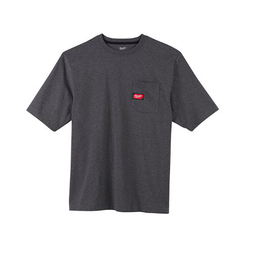 Milwaukee 601G-L Heavy Duty Pocket T-Shirt (601), Short Sleeve, Gray, Large - 2