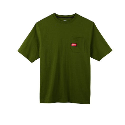 Milwaukee 601OG-L Heavy Duty Pocket T-Shirt 601, Short Sleeve, Olive Green, L - 2