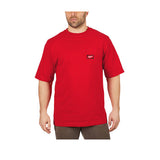 Milwaukee 601R-M Heavy Duty Pocket T-Shirt (601), Short Sleeve, Red, Medium - 2