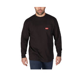 Milwaukee 602B-XL Heavy Duty Pocket T-Shirt (602), Long Sleeve, Black, XL - 2