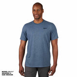 Milwaukee 603BL Hybrid Work Tee - Short Sleeve - Blue - 2