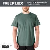 Milwaukee 603E-2X FREEFLEX Hybrid Short Sleeve Work Tee Moisture Wicking UPF 50 Size Dark Green 2X - 2