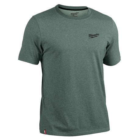 Milwaukee 603E-S FREEFLEX Hybrid Work Tee Short Sleeve Moisture Wicking UPF 50 Work T-Shirt Dark Green S