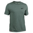 Milwaukee 603E-XL FREEFLEX Hybrid Short Sleeve Work Tee Shirt Moisture Wicking UPF 50 Dark Green Size XL