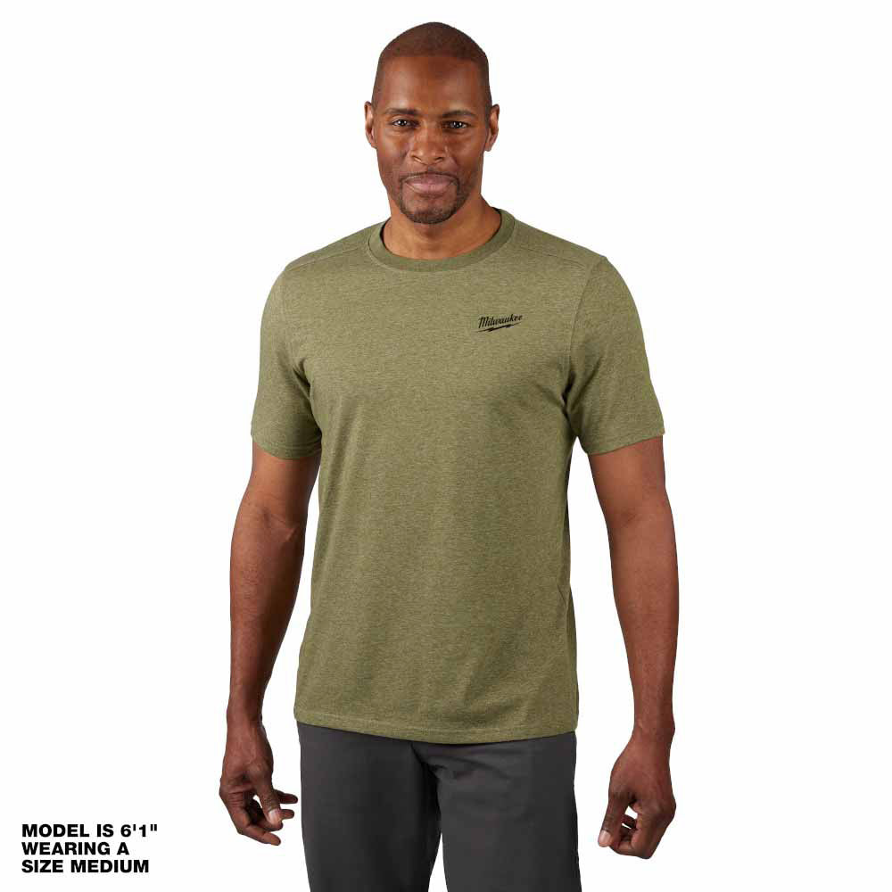 Milwaukee 603GN Hybrid Work Tee - Short Sleeve - Green - 2