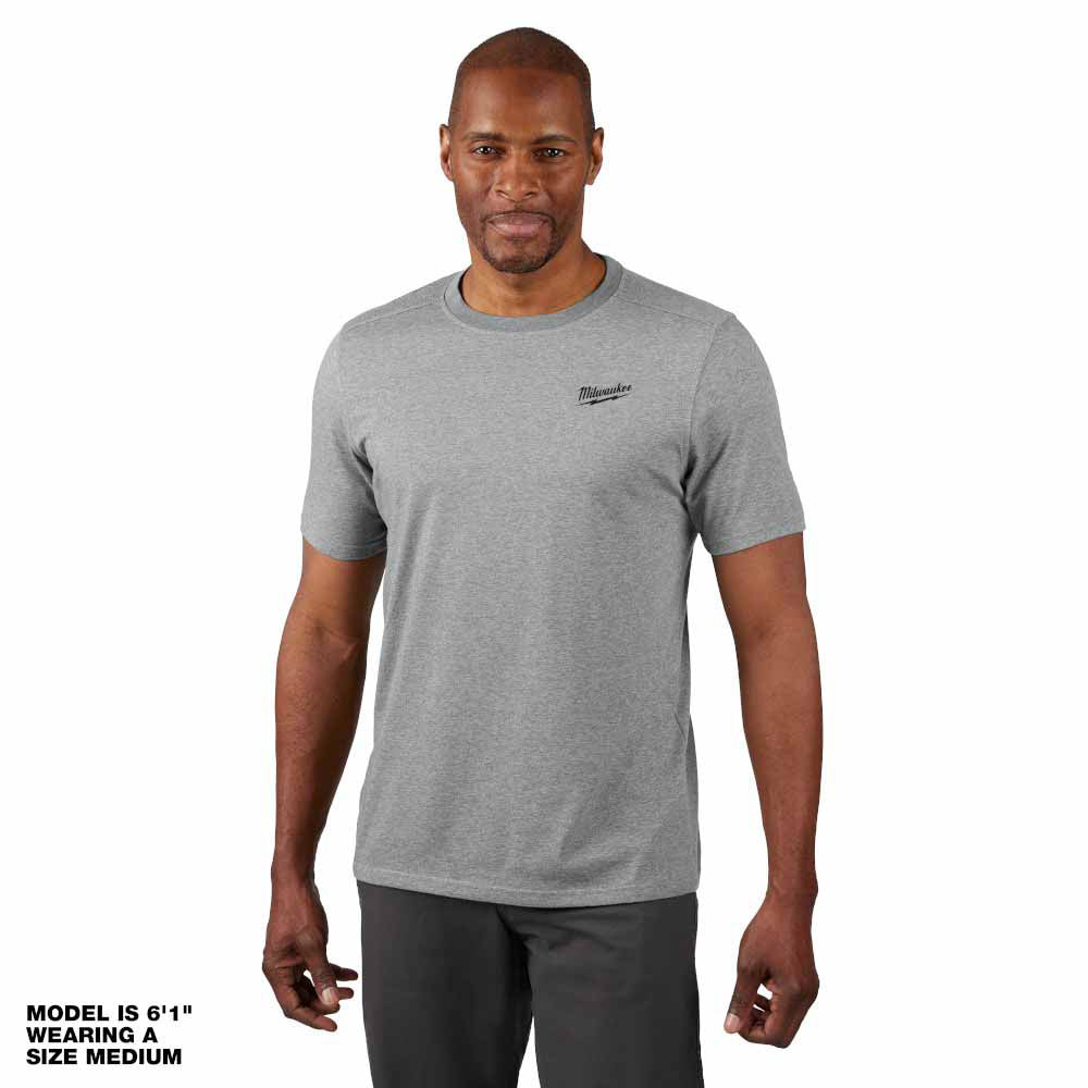 Milwaukee 603G Hybrid Work Tee - Short Sleeve - Gray - 2