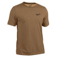 Milwaukee 603N-L FREEFLEX Hybrid Work Tee Short Sleeve Moisture Wicking UPF 50 Brown Large