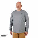 Milwaukee 604G Hybrid Work Tee - Long Sleeve - Gray - 2