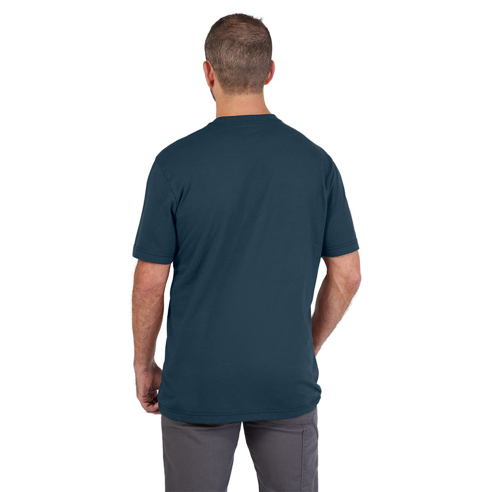 Milwaukee 605BL GRIDIRON Pocket T-Shirt - Short Sleeve Blue - 8