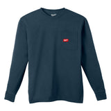 Milwaukee 606BL GRIDIRON Pocket T-Shirt - Long Sleeve Blue - 7