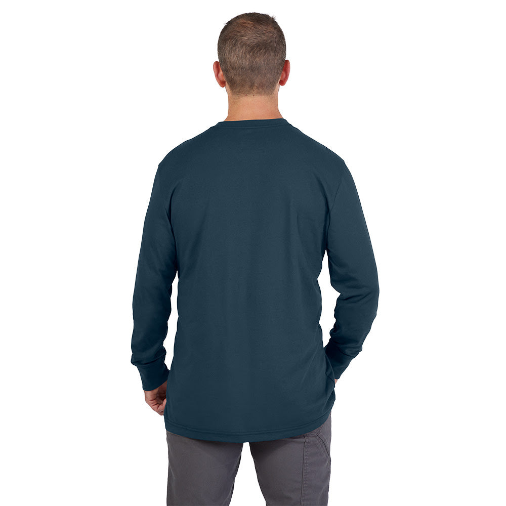 Milwaukee 606BL GRIDIRON Pocket T-Shirt - Long Sleeve Blue - 8