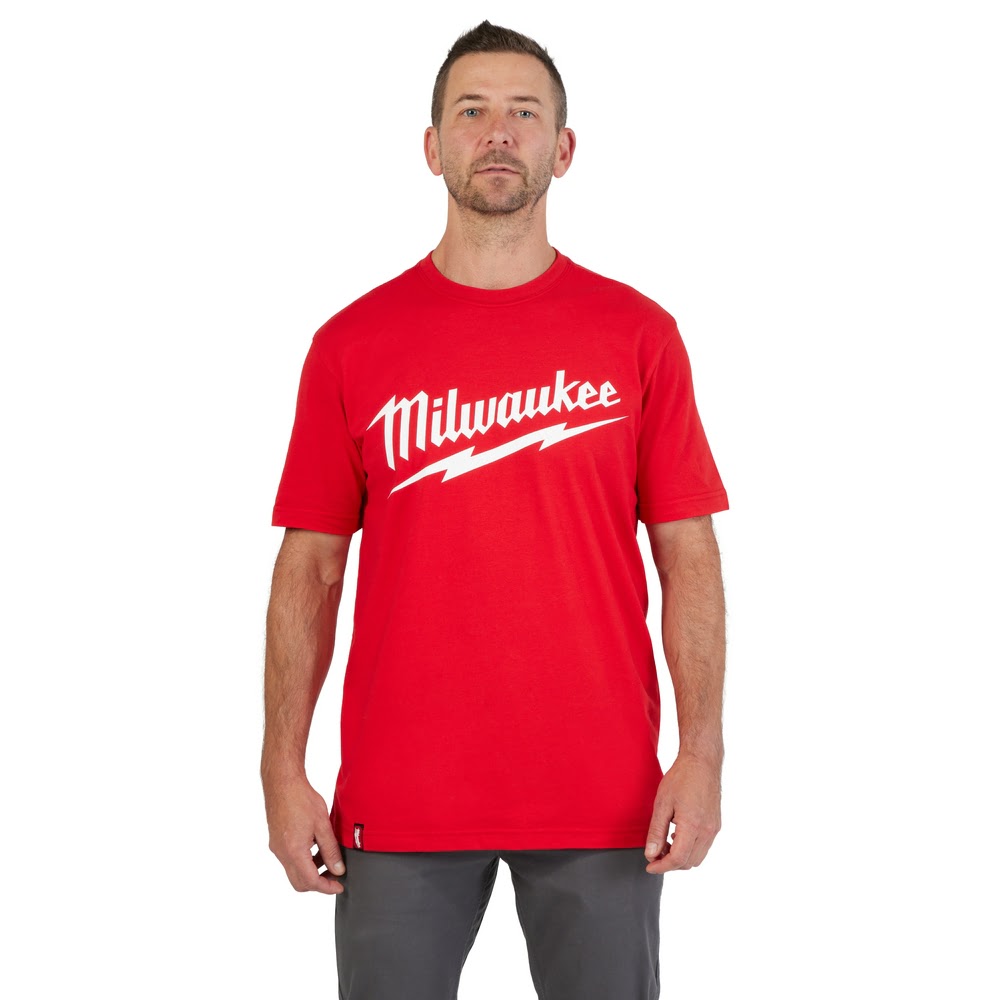 Milwaukee 607R Heavy Duty T-Shirt - Short Sleeve Logo Red