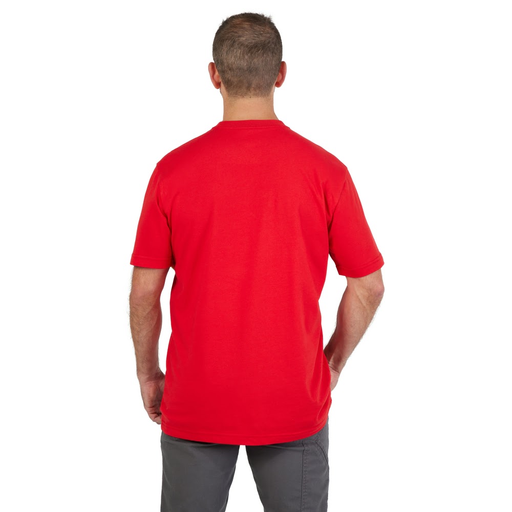 Milwaukee 607R Heavy Duty T-Shirt - Short Sleeve Logo Red - 7