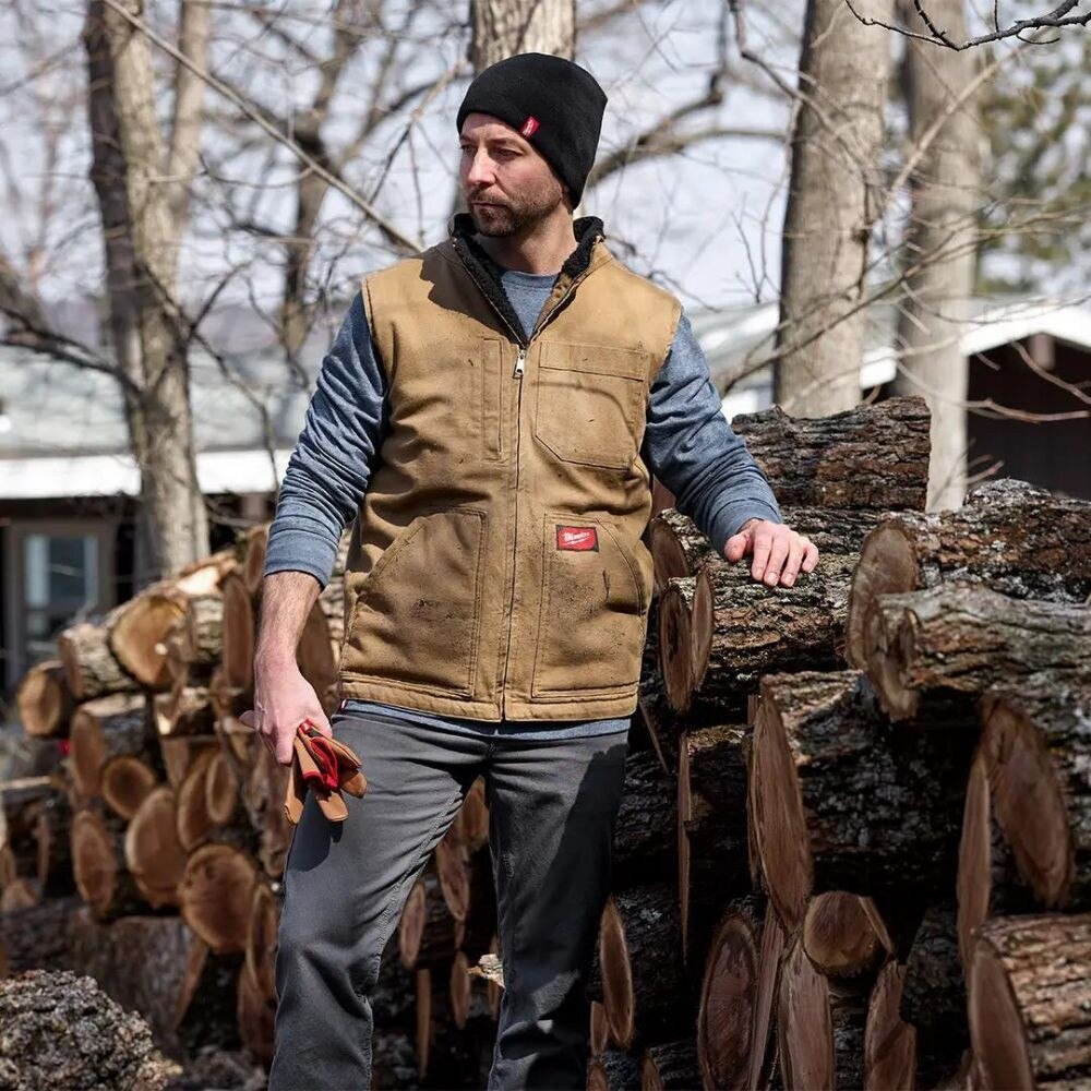 Milwaukee 801BR-3X Heavy Duty Sherpa-Lined Vest - Brown 3X - 6