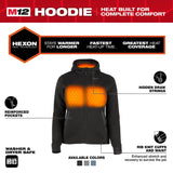 Milwaukee F200B-21 M12 Women's Heated Hoodie Kit - Black - 2