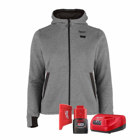Milwaukee F200G-21 M12 Women's Heated Hoodie Kit - Gray